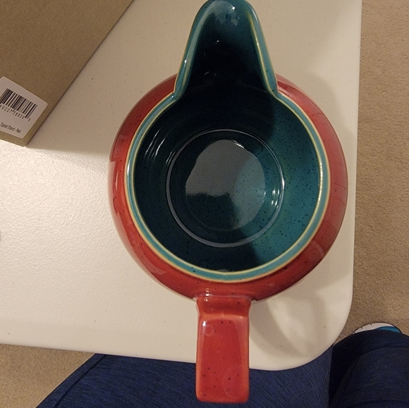 EUC VTG Denby Harlequin Small Creamer/Jug Red Green - Picture 2 of 5